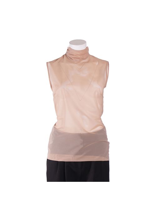 TOP TRASPARENTE BEIGE BABYLON DONNA a/i BABYLON | MF0313BEIGE