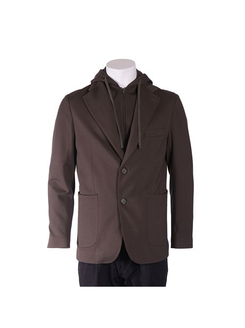 GIACCA UOMO NERO c/cappuccio a/i Extè | BARBARA/STMNERO