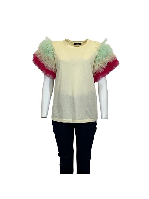T-SHIRT FANTASIA DONNA TWINSET a/i TWINSET | 222AP2075PANNA
