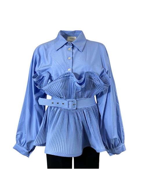 WOMEN'S STRIPED SHIRT LIGHT BLUE VICOLO P/E VICOLO | TB0296AZZURRO