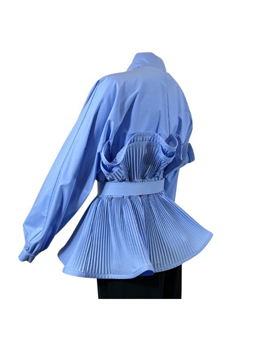 WOMEN'S STRIPED SHIRT LIGHT BLUE VICOLO P/E VICOLO | TB0296AZZURRO